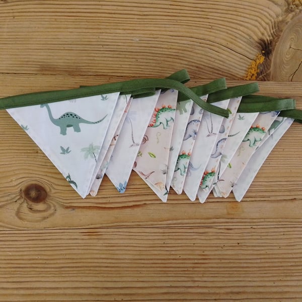 Mini bunting in a cute dinosaur theme ideal for party or room decoration