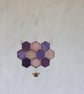 Stained Glass 10-Piece Pinks & Purples Honeycomb & Bumble Bee Suncatcher - Image 4