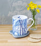 Fine china blue and white branch mug Seconds Sunday - Image 3