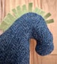  Horse Shaped Hanging Ornament in Blue Grey Herringbone Vintage Welsh Tweed - Image 5