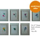 Small framed flower art prints, hand embellished with colour pencil - Image 1