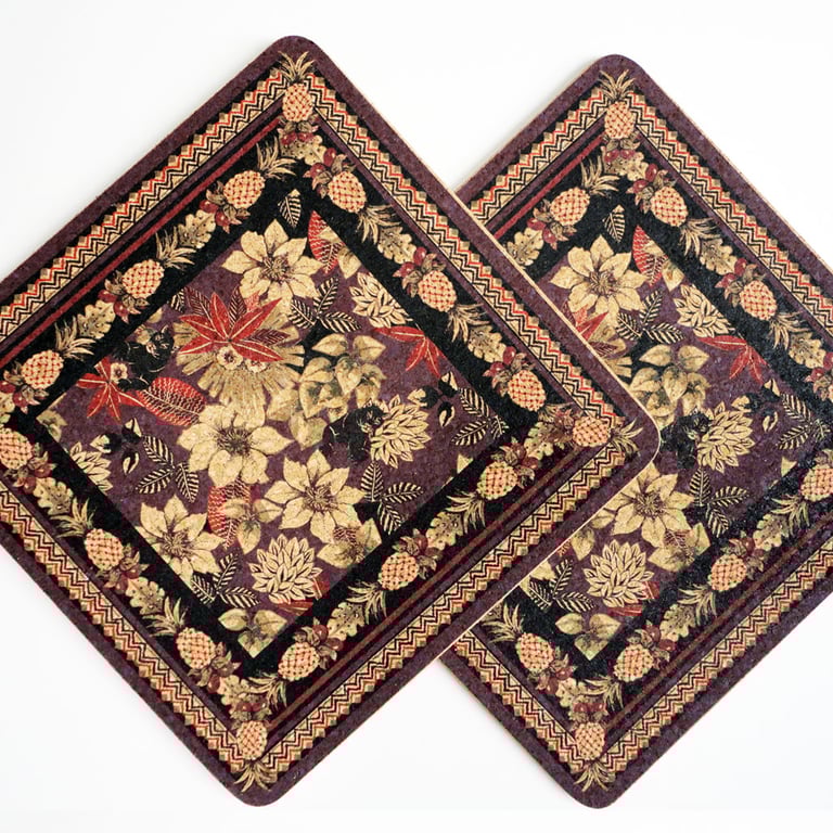 Two Tropical Panther Square Placemats