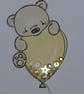New Baby Card - Teddy With Yellow Balloon - Image 2