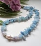 Artisan AA Brazilian Aquamarine, Opal & Baroque Pearl Necklace  - Image 5
