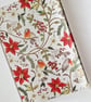 Christmas Poinsettia Journal, Hand Bound in Red Leather, Christmas Keepsake - Image 8