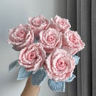 Handmade crochet rose , graduation gift,rose,forever flower,gift,home decor
