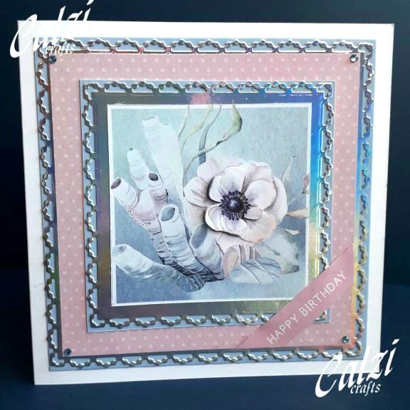 Ocean Sea Anemone Flower Birthday Card