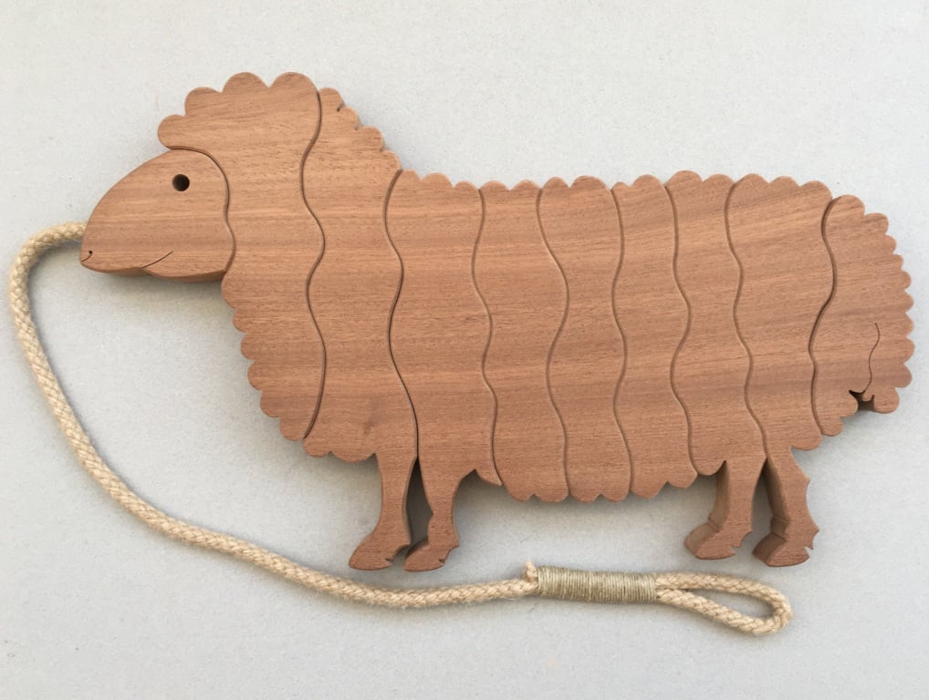 Sheep Trivet in either Sapele or Tulipwood