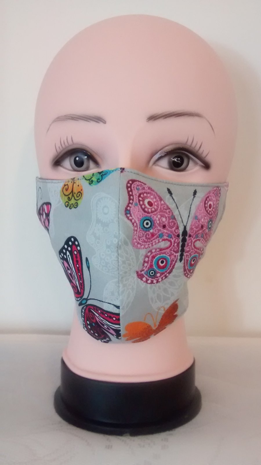 Handmade 3 layers butterflies reusable adult face mask.
