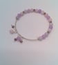 Silver Sliding Adjustable Bracelet with Morganite Beads & Crystals, Gift for Her - Image 10