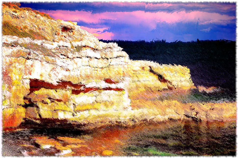 Picture Cliffs at Portland Dorset. Digital Art Print