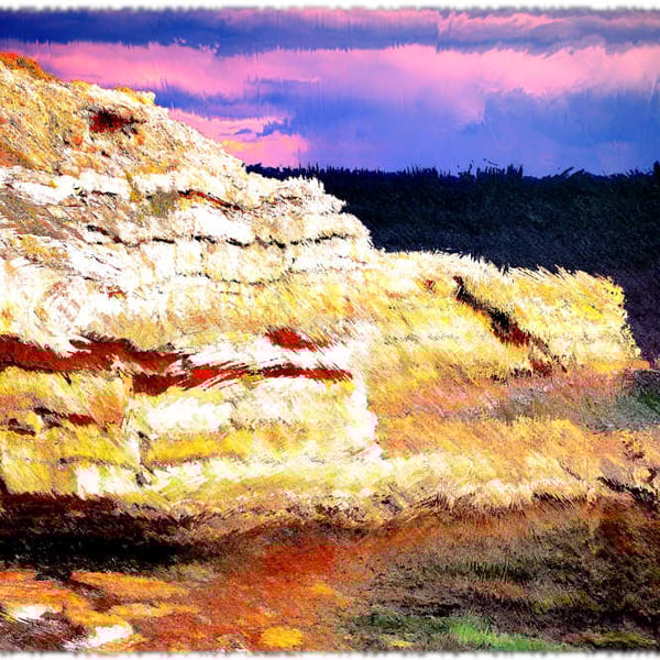 Picture Cliffs at Portland Dorset. Digital Art Print