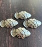 4 large silver-tone fish pendants, gift for jewellery maker, fish lover - Image 2