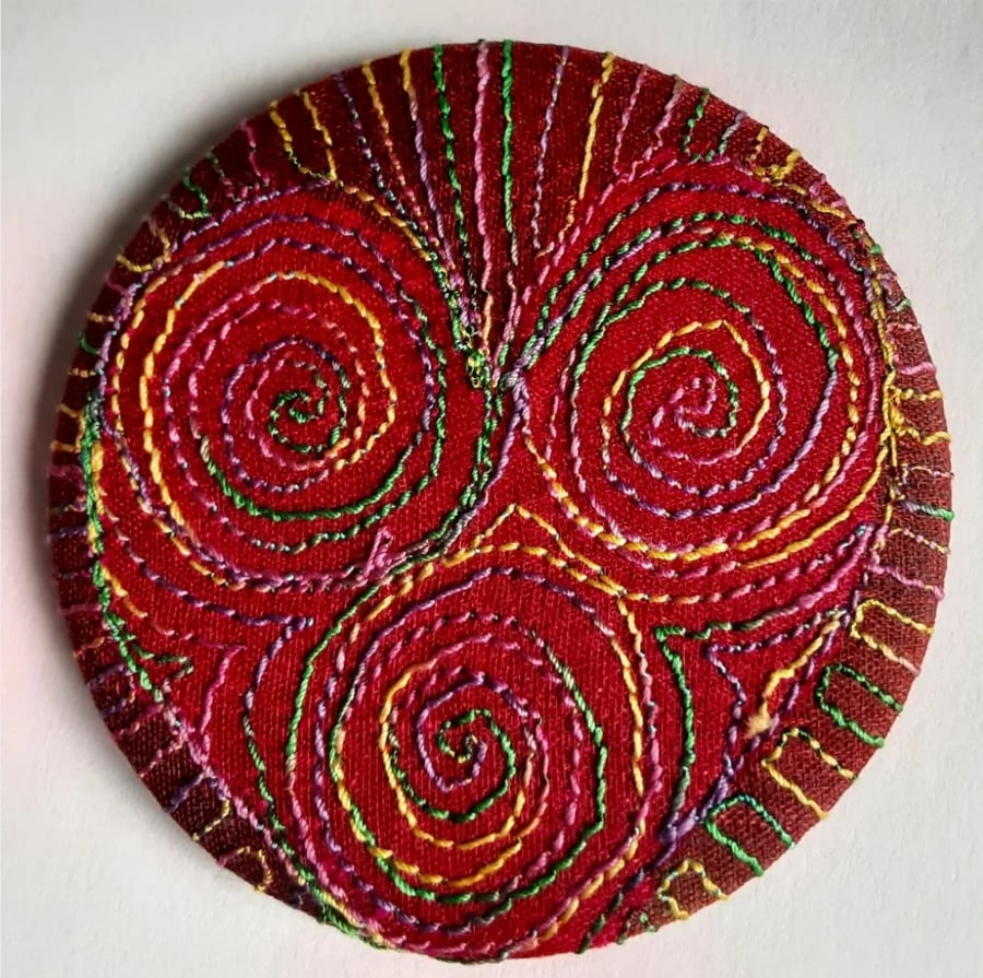 Perfectly Imperfect Badge 58mm Multicoloured Textile Badge 