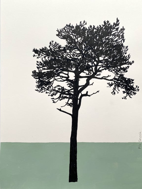 Ashdown Pine no.49, Original Artwork, A4 size, green