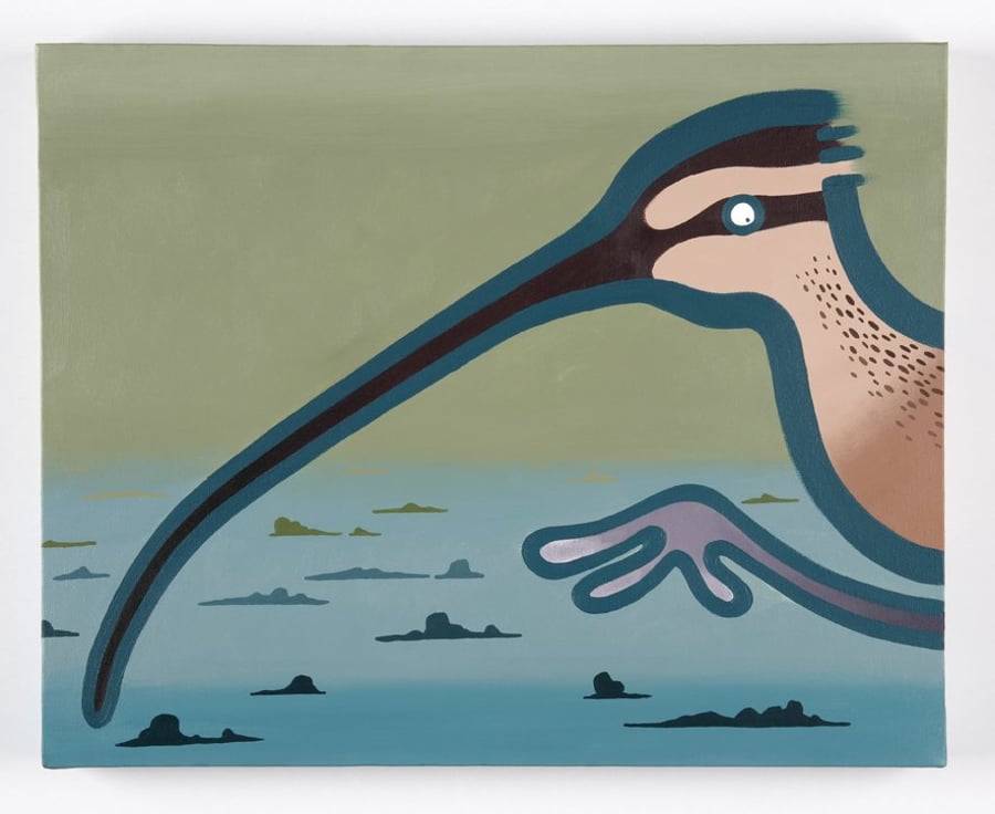 SALE - Curlew - original art - acrylic on deep edge canvas