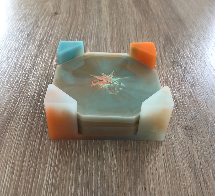 Summer Colours Coasters & Holder