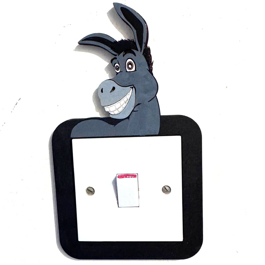 Funny Donkey Light Switch Surround – Kids Room Decor Gift Idea