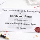 Premium Taskmaster Evening Wedding Invitations with Wax Sealed Envelope