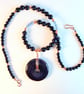 Blue Goldstone, Swarovski Crystal 'Sapphire' and Copper Necklace - Free UK P&P - Image 8