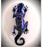 Handmade Blue Tin Gecko Metal Wall Art. Made from a Coffee Tin. - Image 6