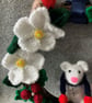 Wreath Decoration - White Mouse in Winter design - Image 2