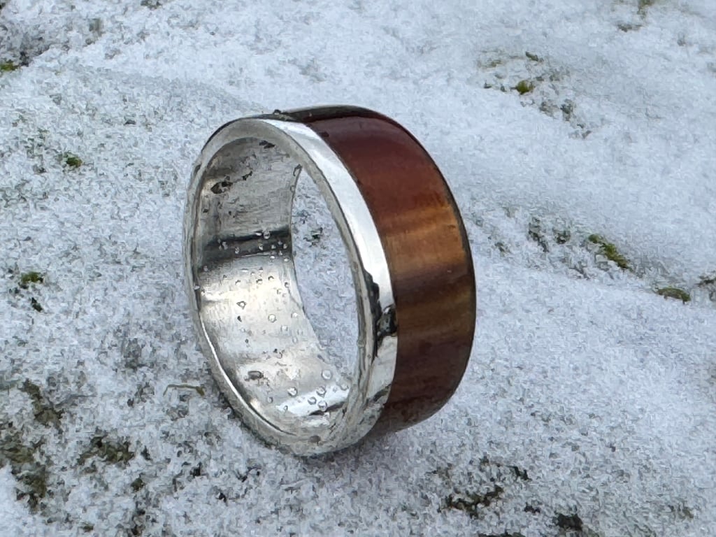 Highland Cow Horn & Silver Ring