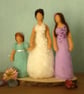 Needle Felted Bride and Bridesmaids Figure