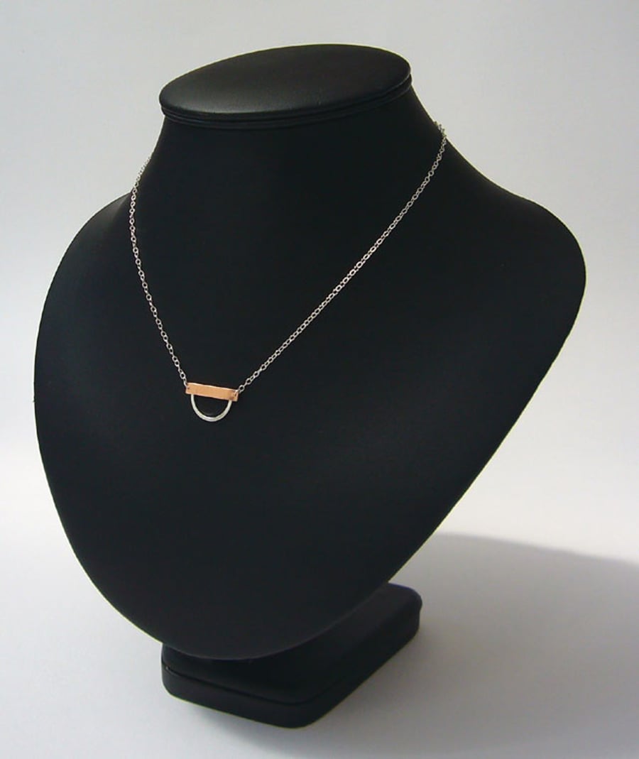 Silver & copper necklace