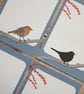 Robin and Blackbird Gift Notes - Set of 4 Sheets - Image 1