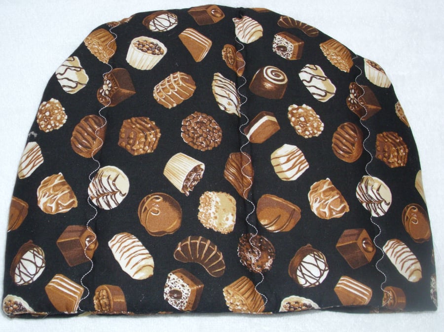 Assorted Chocolates fabric Tea Cosy