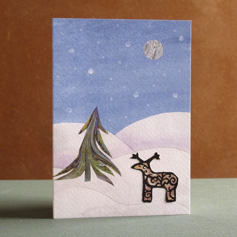 Unique Hand Made Christmas Card with Envelope