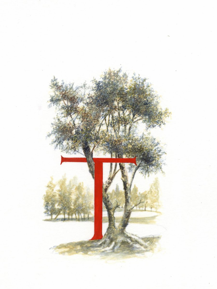 Illustrated letter 'T'