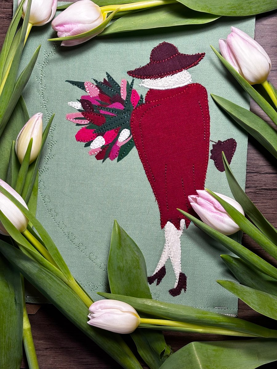 Woman  with flowers
