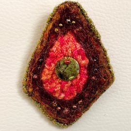 Knitted Wooly Brooch.