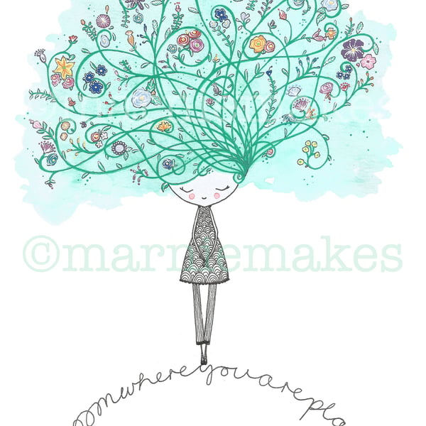 Bloom Where You Are Planted - A4 giclee print
