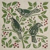 Fieldfares linocut print