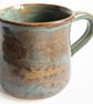 Blue and Brown Patterned Mug - Hand Thrown Stoneware Ceramic Mug