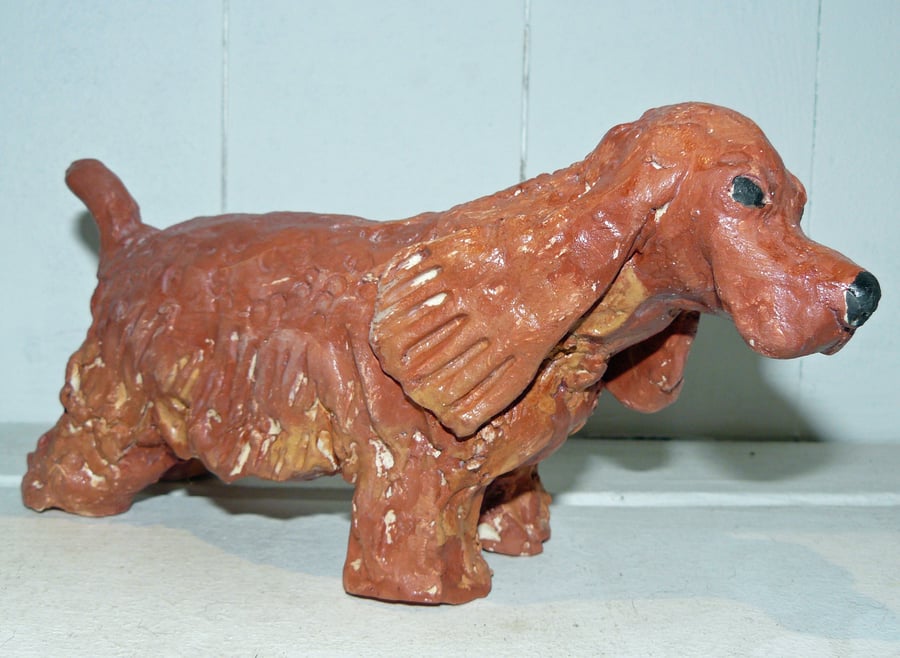 Clay red setter dog