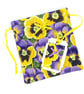 Pansy gift bag with gift tag 280LF - Image 1