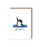 Zenguin Yoga Penguin Christmas Birthday Card
