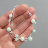 Mint Green Multi-strand Bracelet - Aqua Bridesmaids Jewellery - Jade Women Gifts
