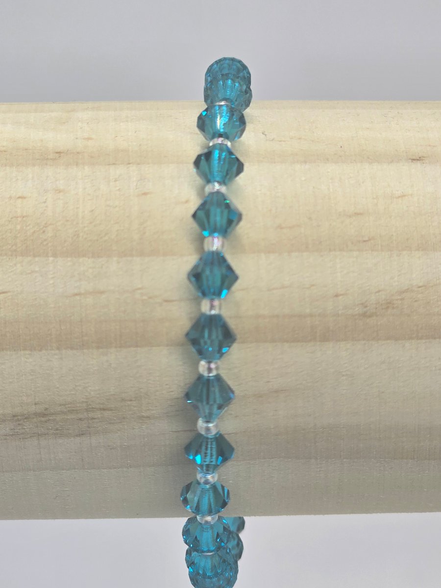 Preciosa Crystal Bracelet - Blue Zircon