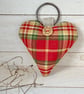 SALE 2026- HEART KEY RING - autumn checks - Image 2