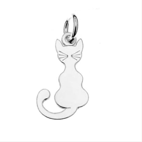 Sterling Silver Cat Charm