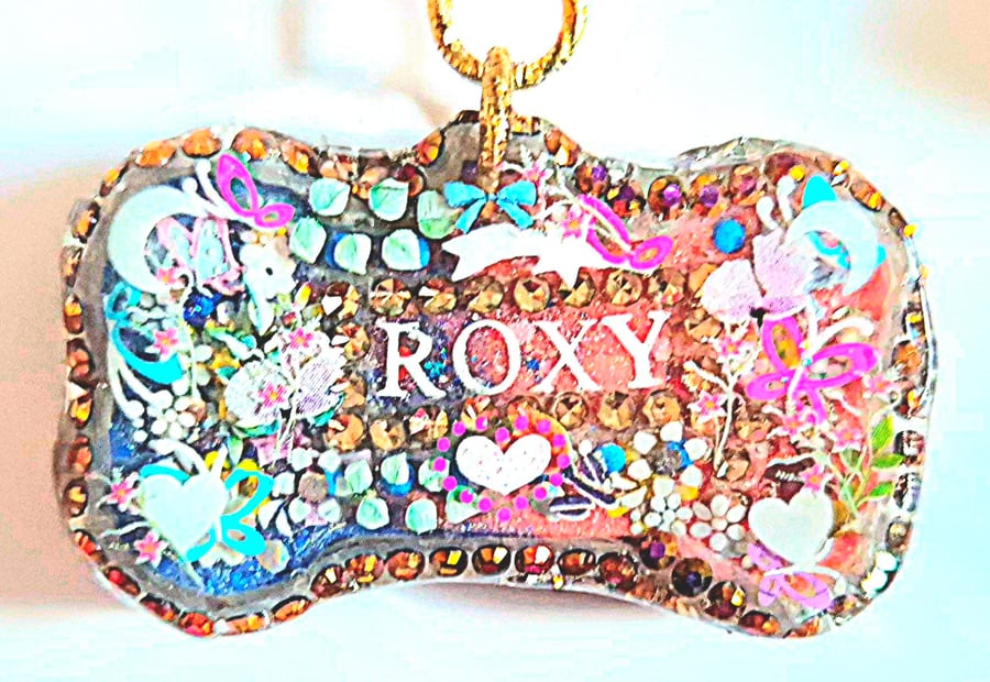 A dog identification tag.