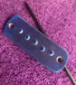 Dyed Blue Leather Hair Stick Barrette - with 5 Blue Gemstones - FREE UK SHIP - Image 5