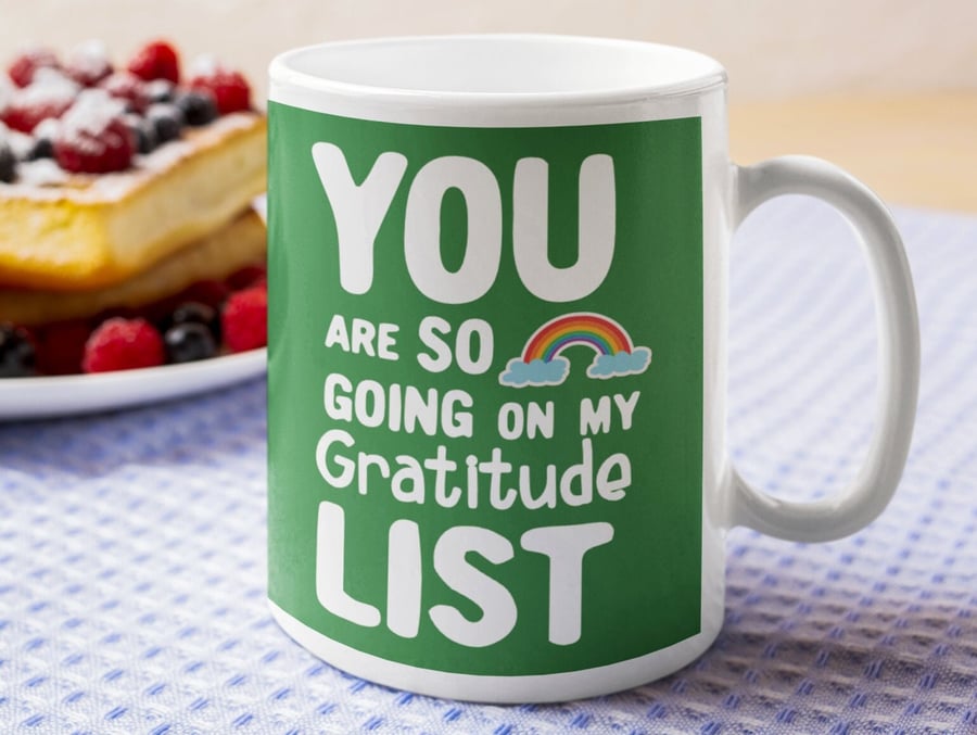 Sober anniversary gift, Gratitude List sober mug, Ceramic 11oz15oz, sober gift, 