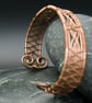 Double Cross Woven Copper Cuff Bracelet - Image 4