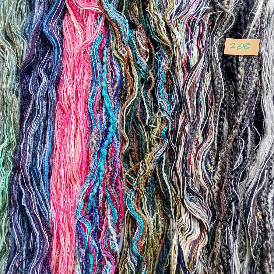 Weaving yarns, thrums and fibres, textured creative threads